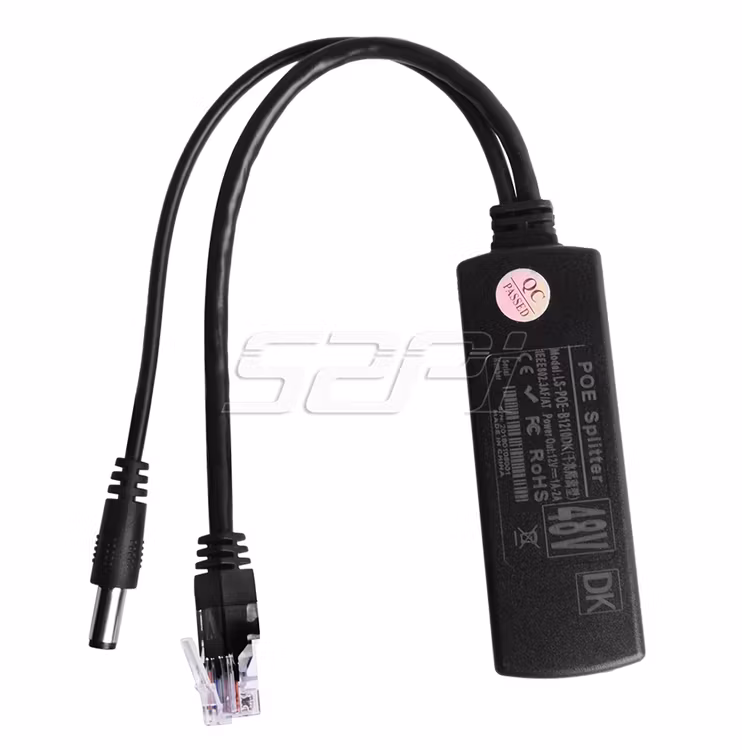48V to12V PoE splitter module with Gigabit NIC
