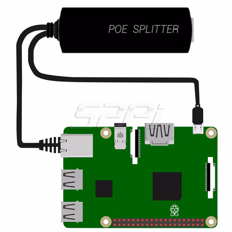 Gigabit Raspberry Pi PoE Splitter Gigabit USB Type C Power Over Ethernet IEEE 802.3af PoE Switch Extension