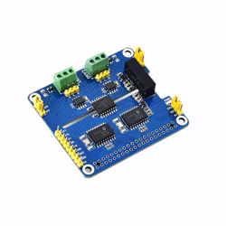 2-Channel Isolated CAN Expansion HAT for Raspberry Pi, Dual Chips Solution