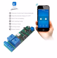 DC7-32V/5V 2 Channel 10A Relay WiFi Wireless Delay Relay Module APP Remote Control for Smart Home Android  IOS