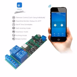 DC7-32V/5V 2 Channel 10A Relay WiFi Wireless Delay Relay Module APP Remote Control for Smart Home Android  IOS