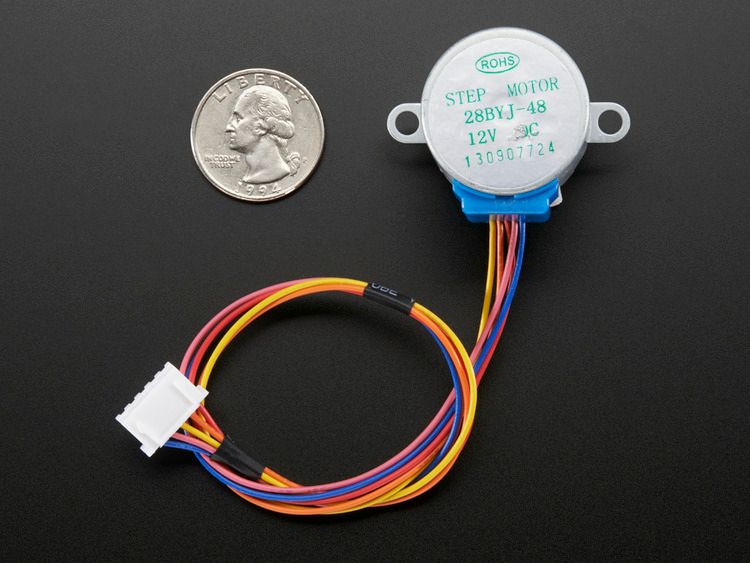 Small Reduction Stepper Motor - 12VDC 32-Step 1/16 Gearing