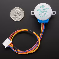 Small Reduction Stepper Motor - 12VDC 32-Step 1/16 Gearing