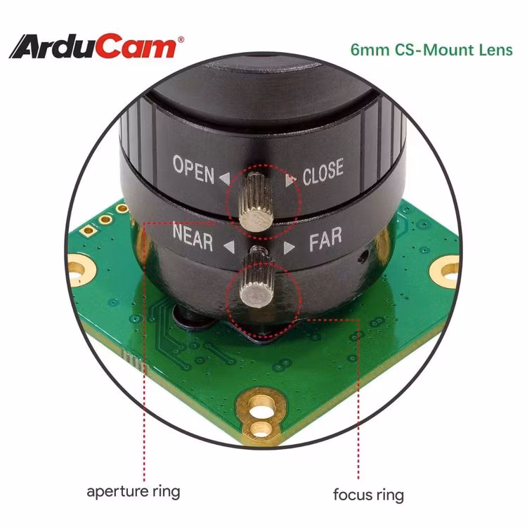 Arducam High Quality Camera for Jetson Nano and Xavier NX, 12.3MP 1/2.3 Inch IMX477 HQ Camera Module with 6mm CS-Mount Lens