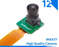 Arducam MINI High Quality Camera with M12 mount lens for Jetson Nano and Xavier NX, 12.3MP 1/2.3 Inch IMX477 HQ Camera Module