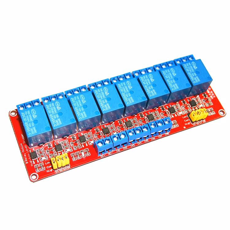 8 Channel Relay Module with Optocoupler Support High and Low Level Trigger