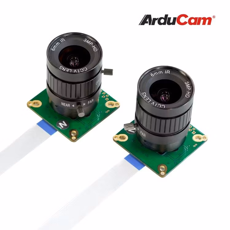 Arducam 12MP*2 Synchronized Stereo Camera Bundle Kit for Raspberry Pi