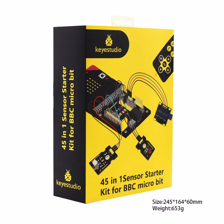 Keyestudio 45 in 1 Sensor Starter Kit For BBC Micro:bit learning projects With Micro:bit mainboard