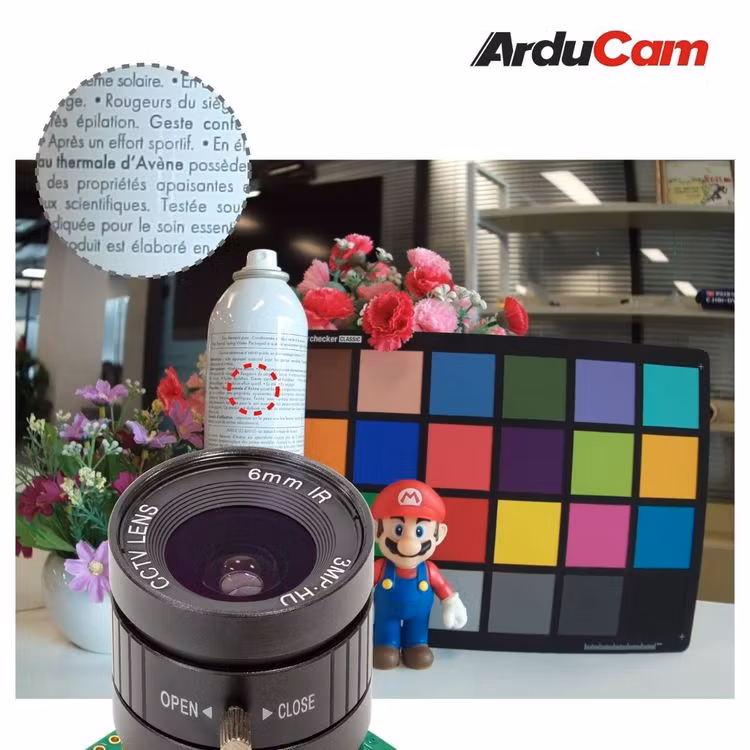 Arducam High Quality IR-CUT Camera for Raspberry Pi 12.3MP 1/2.3 Inch IMX477 HQ Camera Module with 6mm CS