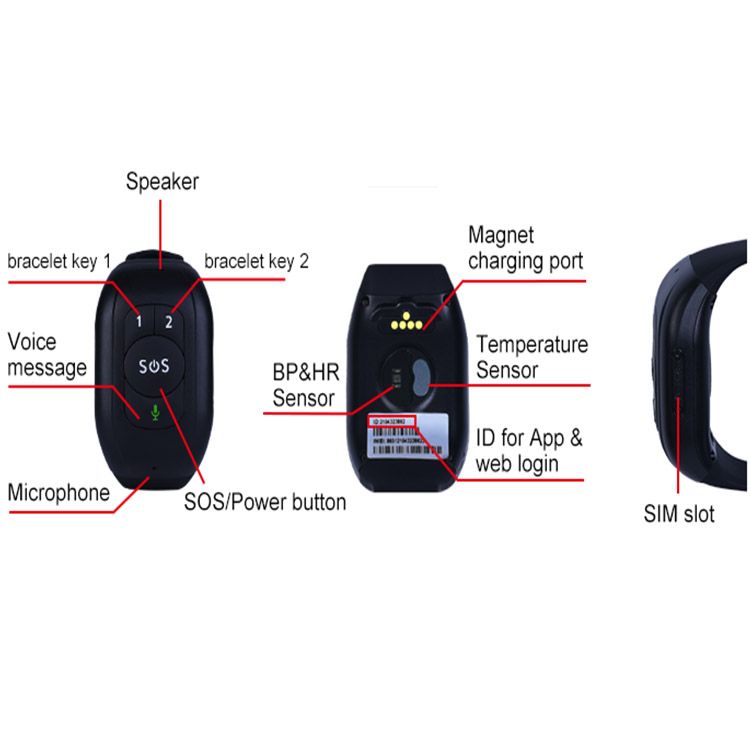 4G GPS Tracker Watch with  Fall Detection
