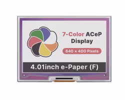 4.01inch ACeP 7-Color E-Paper E-Ink Display HAT for Raspberry Pi, 640×400 Pixels