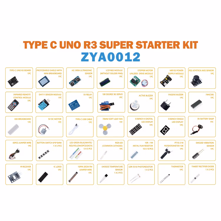 Starter Educational Kit Arduino compatibel Type-C UNO R3