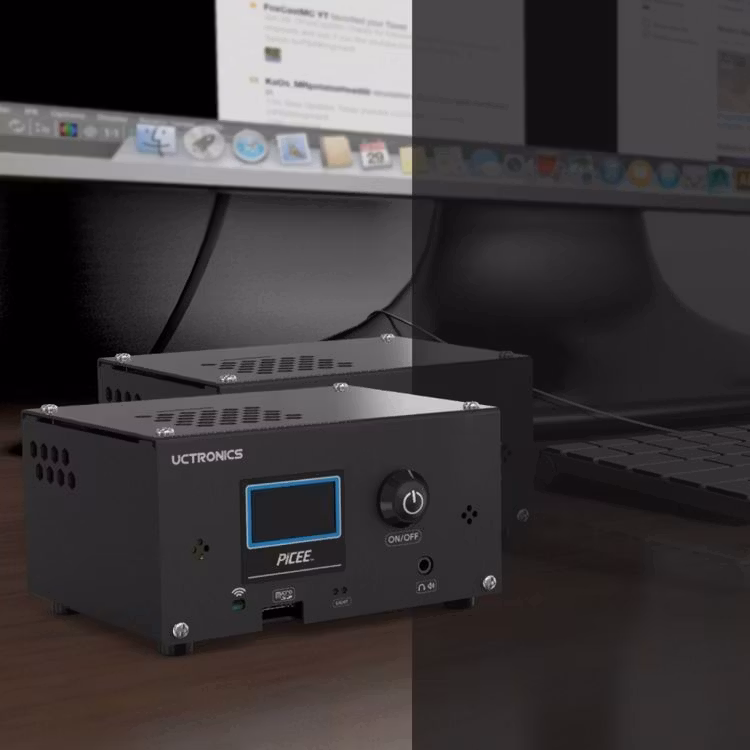 All in one RPi 4 real  Desktop Computer with RGB Air Cooler, Aluminum Case, OLED Screen