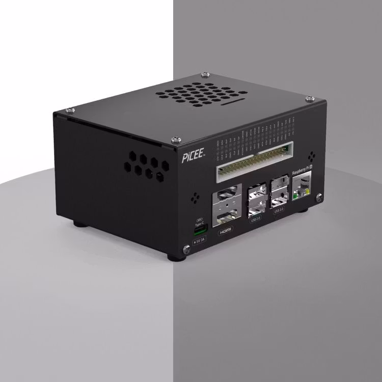 All in one RPi 4 real  Desktop Computer with RGB Air Cooler, Aluminum Case, OLED Screen