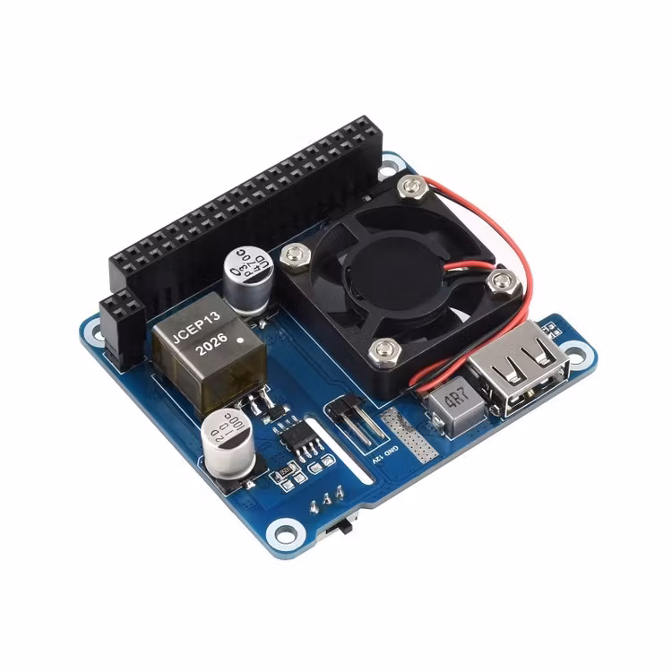 Power over Ethernet HAT (C) for Raspberry Pi 3B+/4B, 802.3af/at-compliant