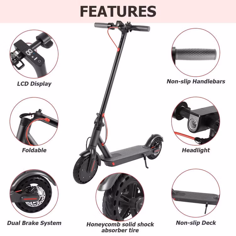 iEZway EZ6 Pro Electric Scooter vikbar med app kontroll