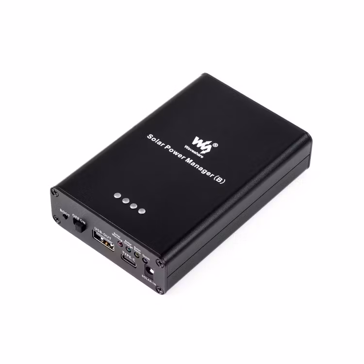 Solar Power Manager, Embedded 10000mAh Li-Po Battery, Supports 6V~24V Solar Panels