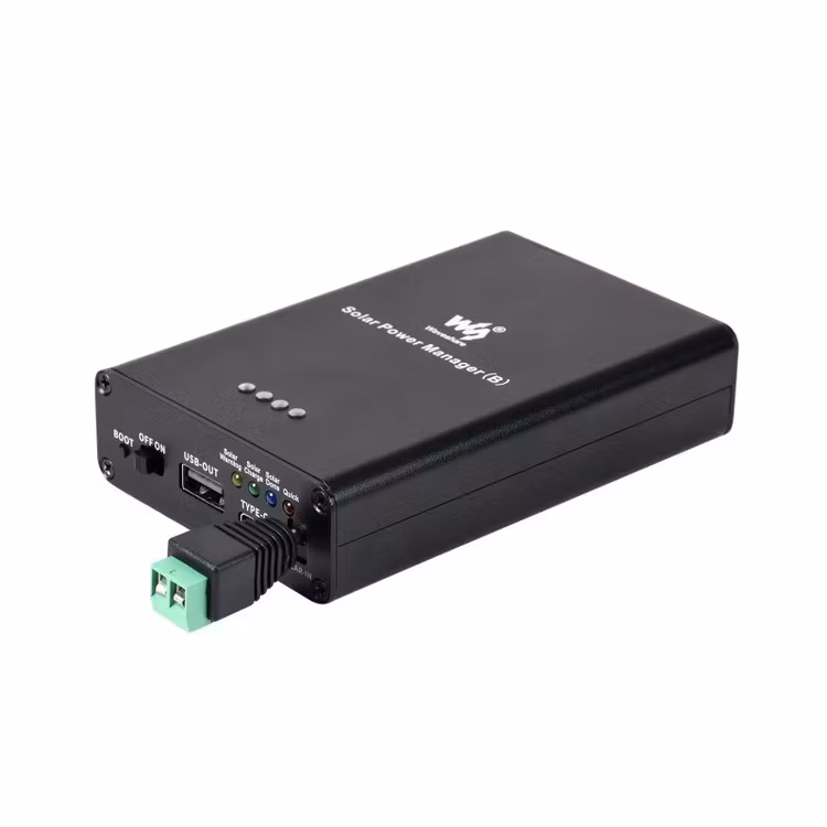 Solar Power Manager, Embedded 10000mAh Li-Po Battery, Supports 6V~24V Solar Panels