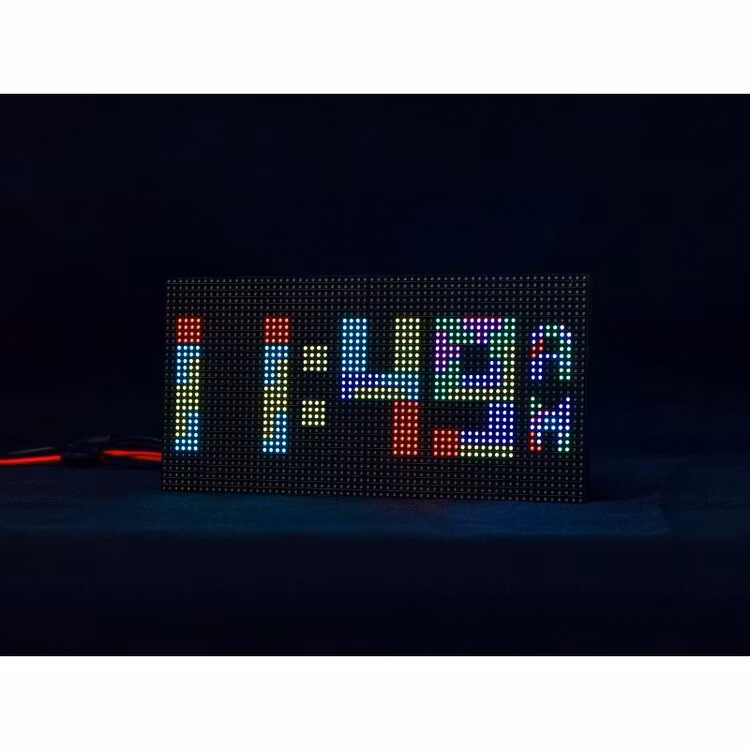 RGB Full-Color LED Matrix Panel, 64×32 Pixels, Adjustable Brightness
