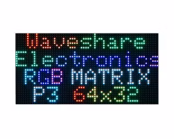 RGB Full-Color LED Matrix Panel, 64×32 Pixels, Adjustable Brightness