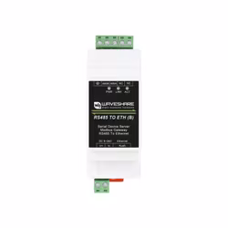 Industrial Serial Server, RS485 to RJ45 Ethernet, TCP/IP to Serial, Rail-Mount Modbus Gateway Support  (B)