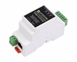 Industrial Serial Server, RS485 to RJ45 Ethernet, TCP/IP to Serial, Rail-Mount Modbus Gateway Support  (B)