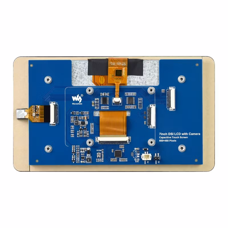 7inch Capacitive Touch Display for Raspberry Pi, with 5MP Front Camera, 800×480, DSI