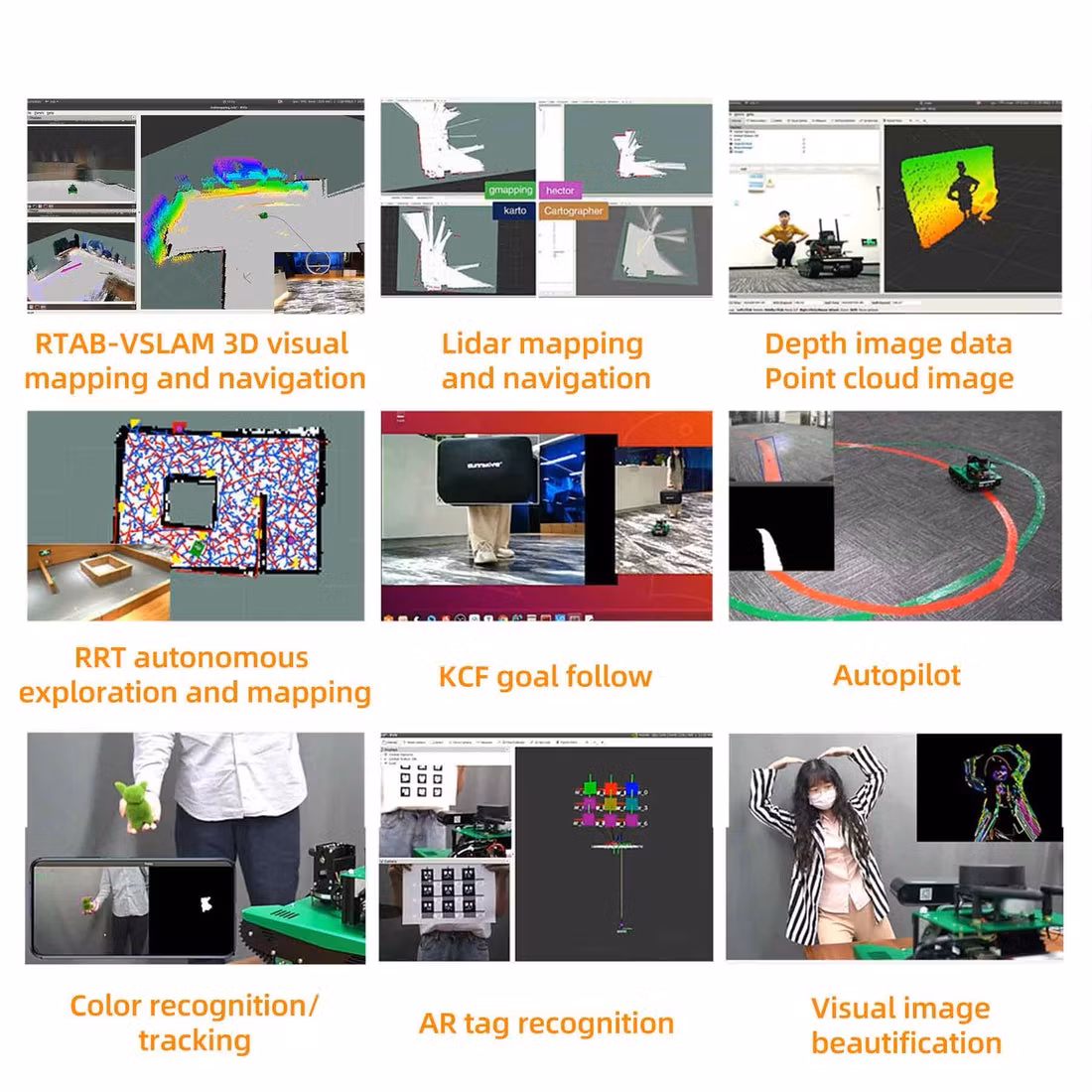 Yahboom ROS Transbot Robot with Lidar Depth camera support MoveIt 3D mapping for Raspberry Pi
