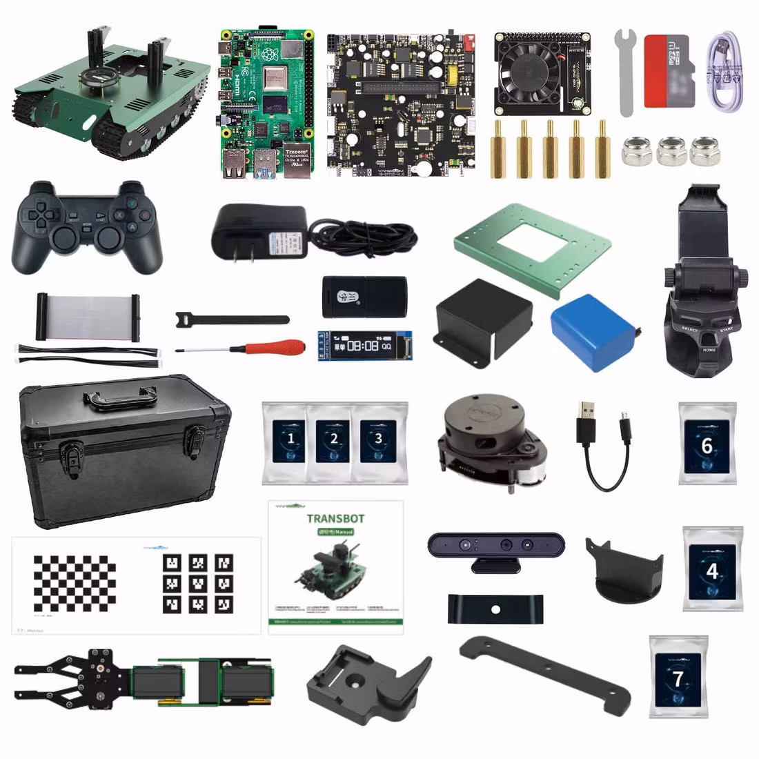 Yahboom ROS Transbot Robot with Lidar Depth camera support MoveIt 3D mapping for Raspberry Pi