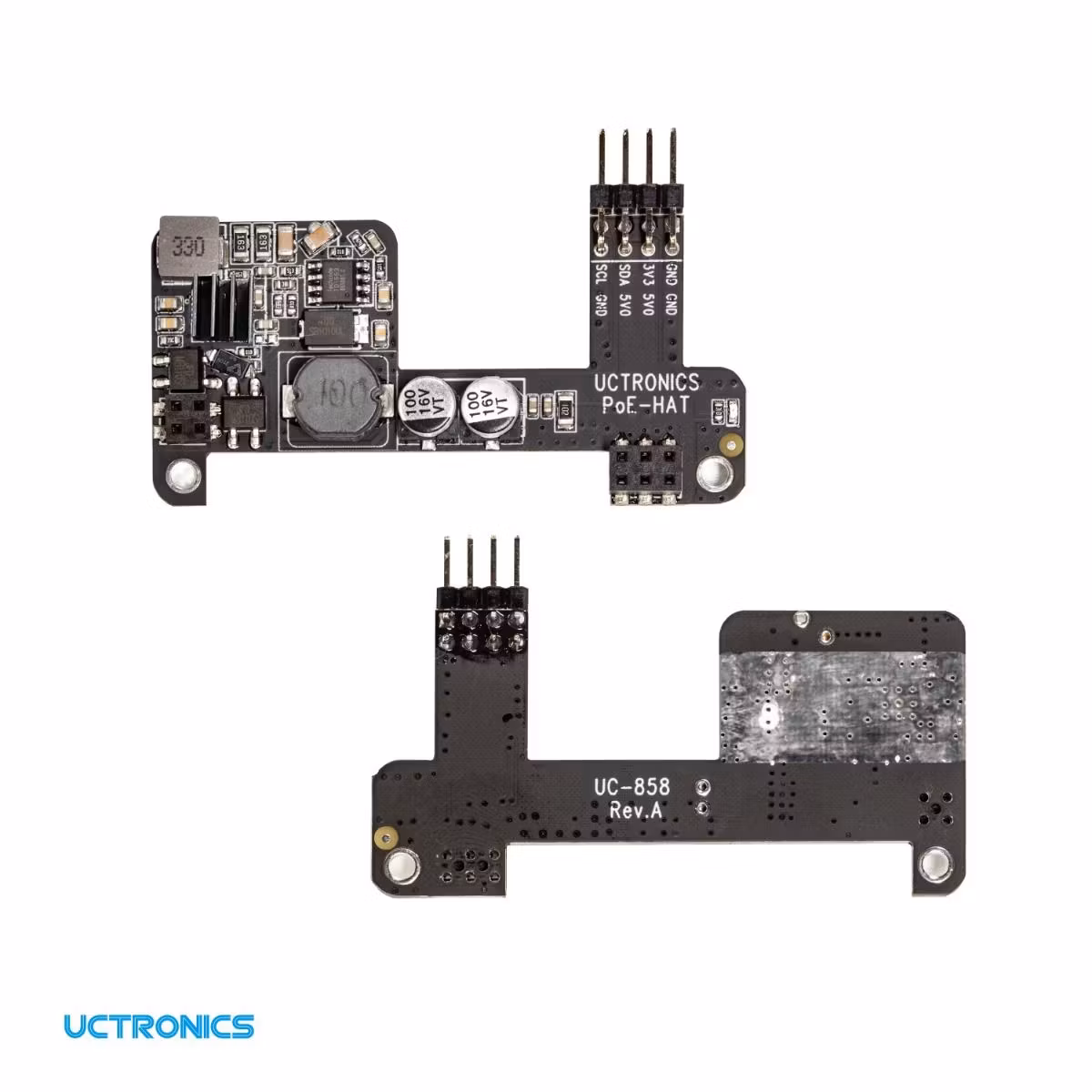 UCTRONICS PoE HAT for Raspberry Pi 4B, IEEE 802.3af-Compliant, 5V 2.5A Mini POE