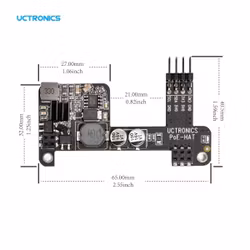 UCTRONICS PoE HAT for Raspberry Pi 4B, IEEE 802.3af-Compliant, 5V 2.5A Mini POE