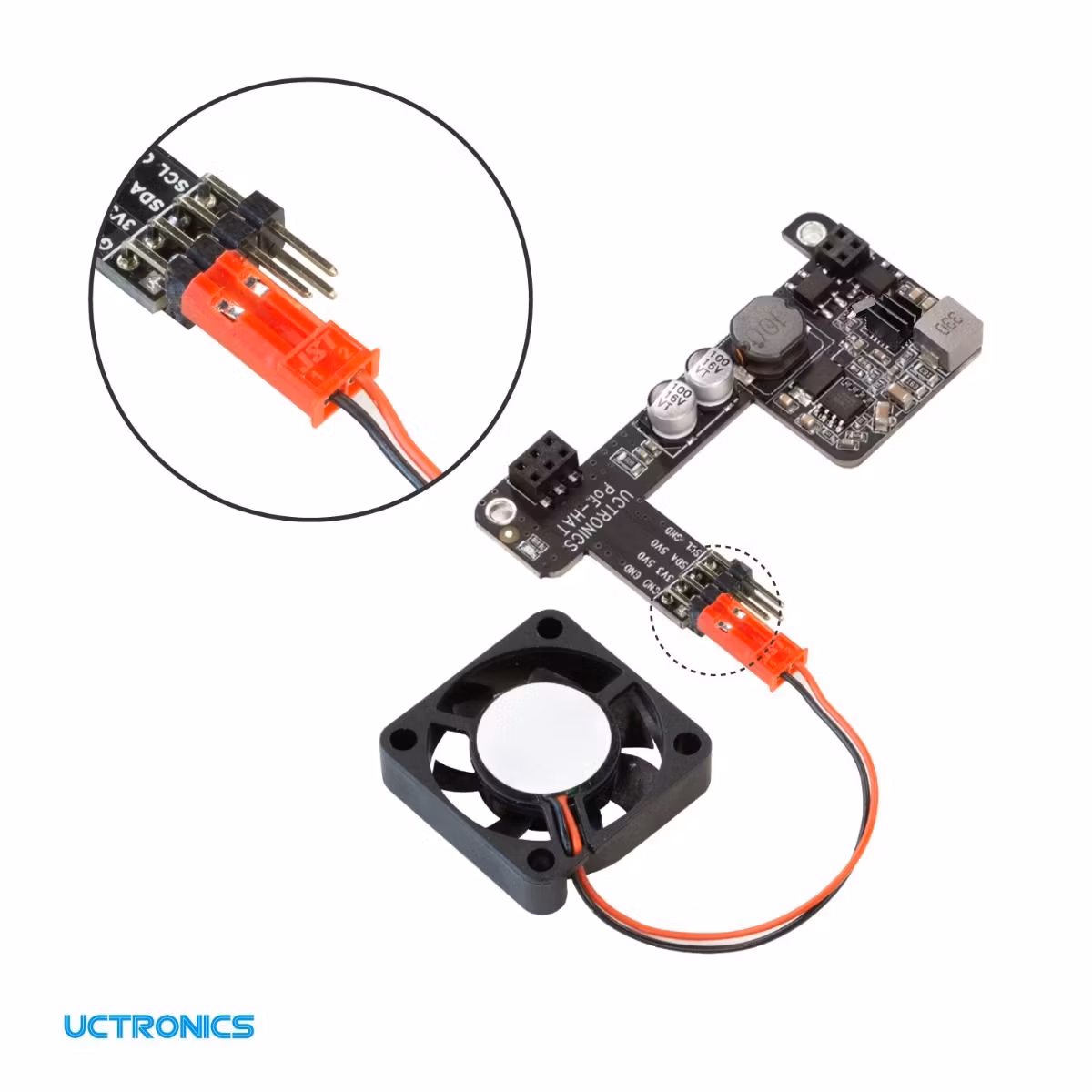 UCTRONICS PoE HAT for Raspberry Pi 4B, IEEE 802.3af-Compliant, 5V 2.5A Mini POE