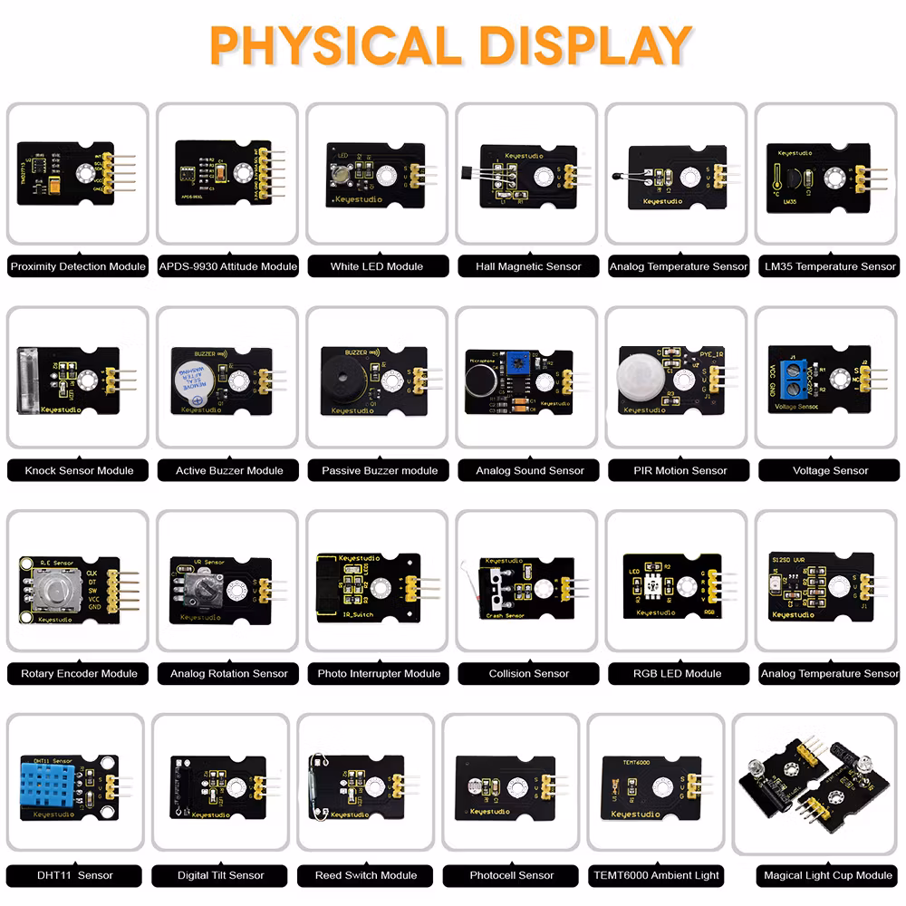 Keyestudio 48 in 1 Sensor Starter Kit  Arduino compatible