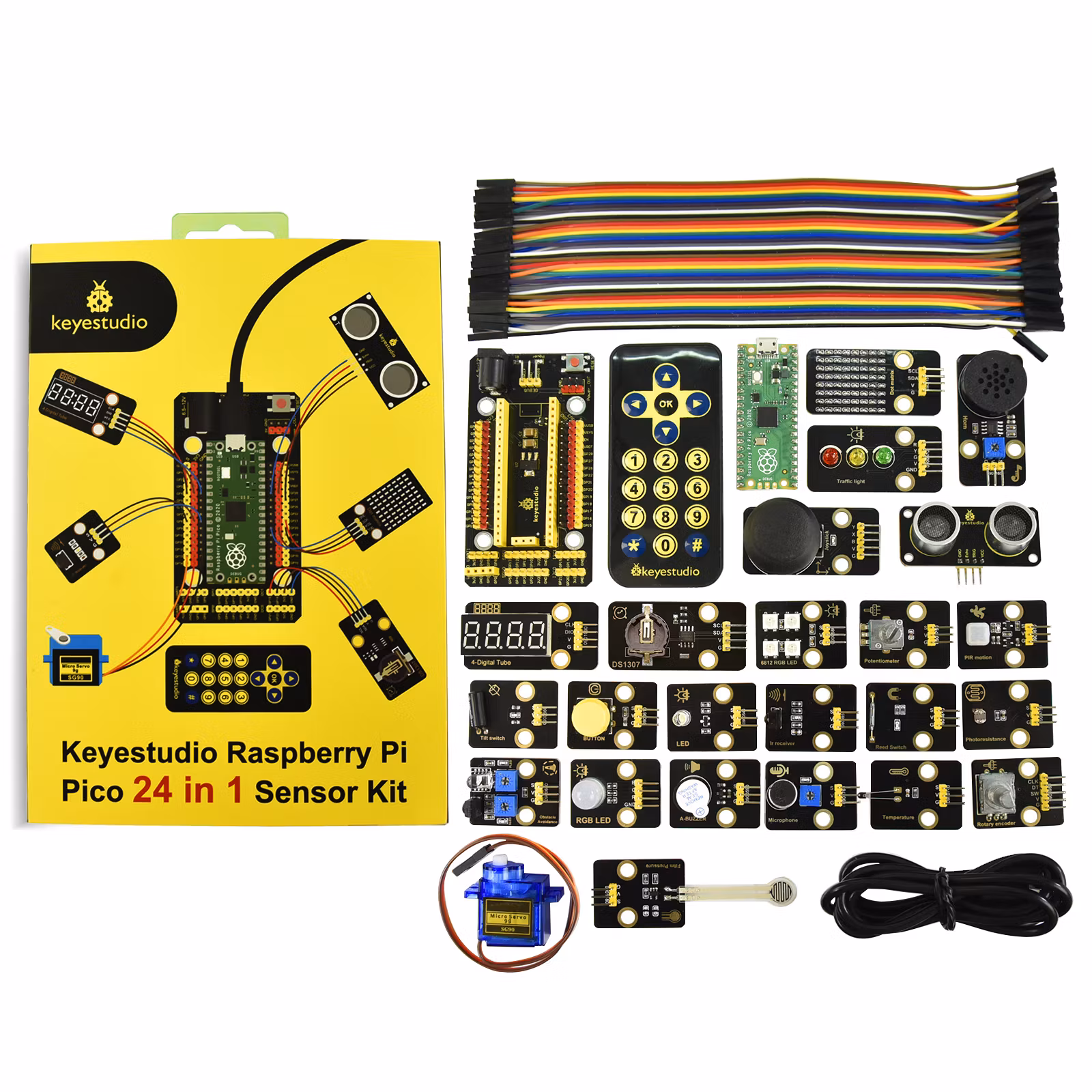 Keyestudio Raspberry Pi Pico 24 in 1 Sensor Learning Kit