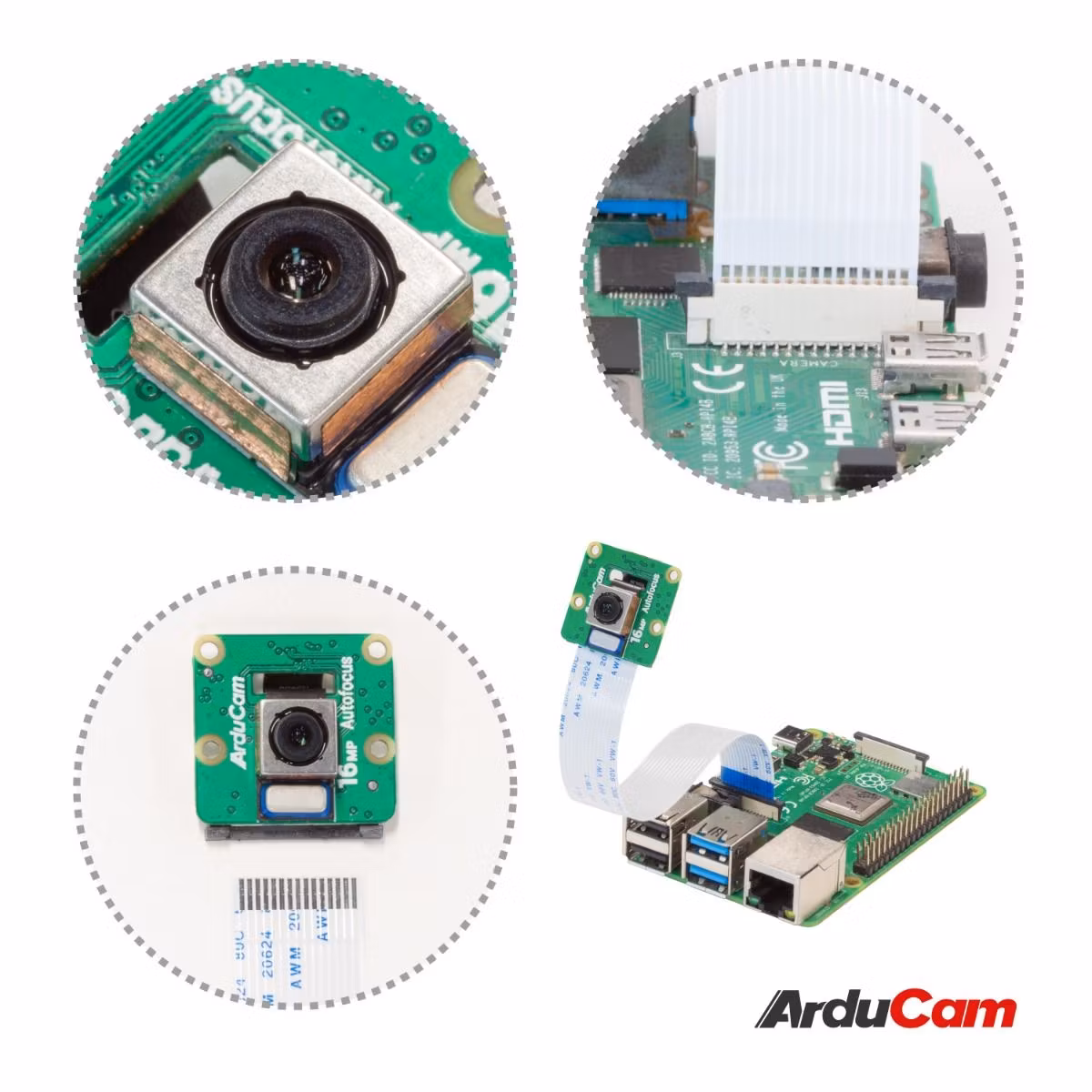 Arducam IMX519 autofocus camera module 16MB for Raspberry Pi