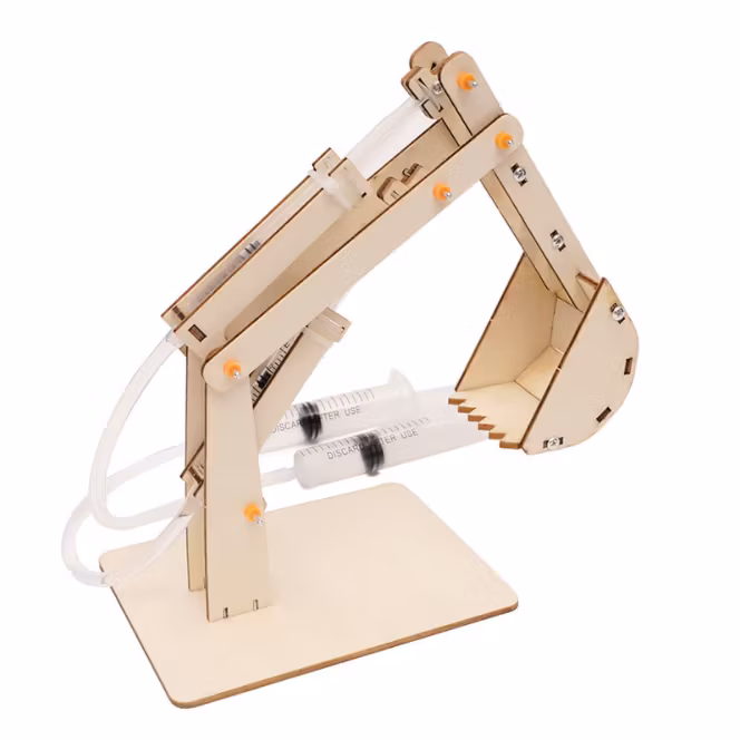 Hydraulic Wooden Excavator Educational Toys