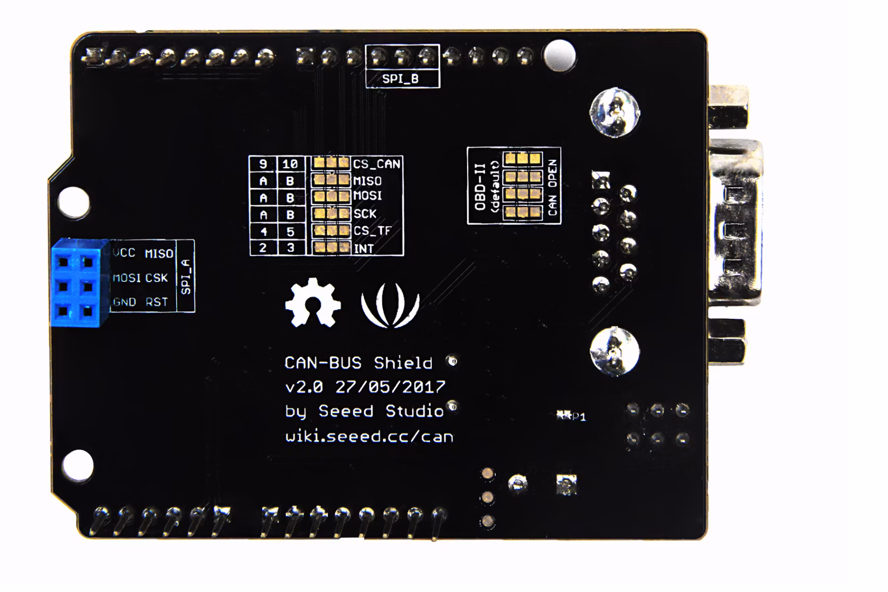CAN-BUS Shield V2 adopts MCP2515 and MCP2551