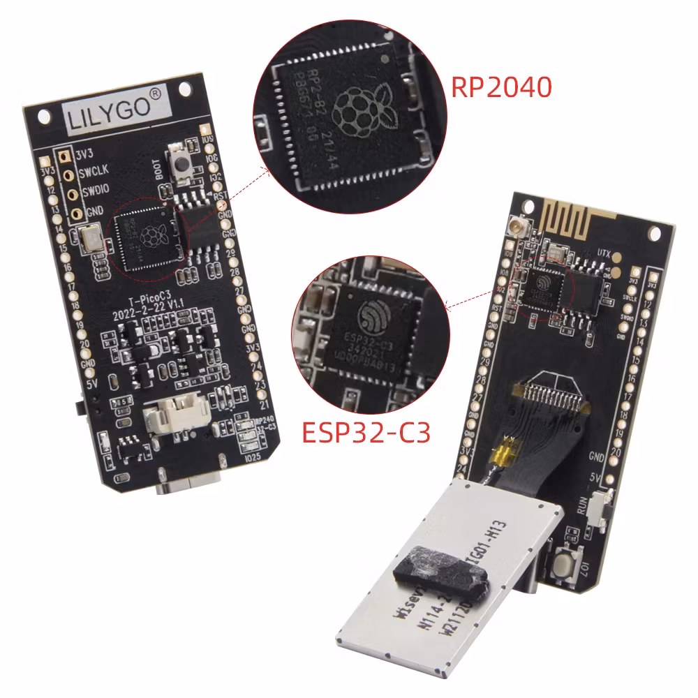 LILYGO® T-PicoC3 ESP32-C3 RP2040 Wireless WIFI Bluetooth Module Development