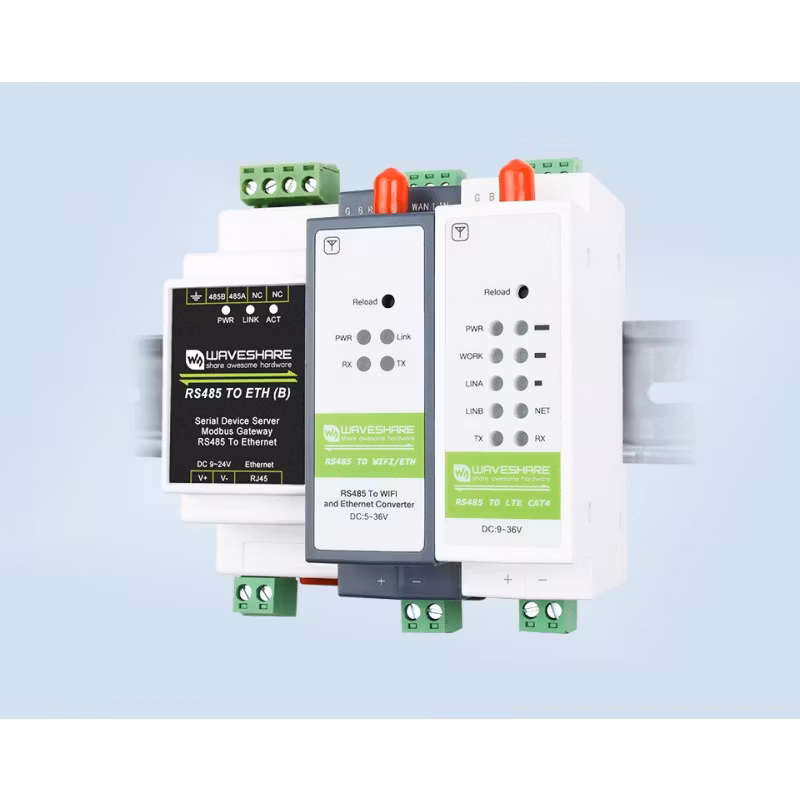 Industrial 4G DTU, RS485 TO LTE CAT4, DIN Rail-Mount, for EMEA