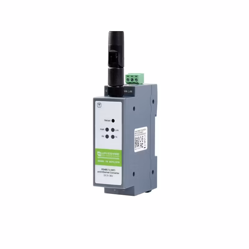 Rail-Mount Serial Server, RS485 to WIFI/Ethernet Module, Modbus MQTT Gateway