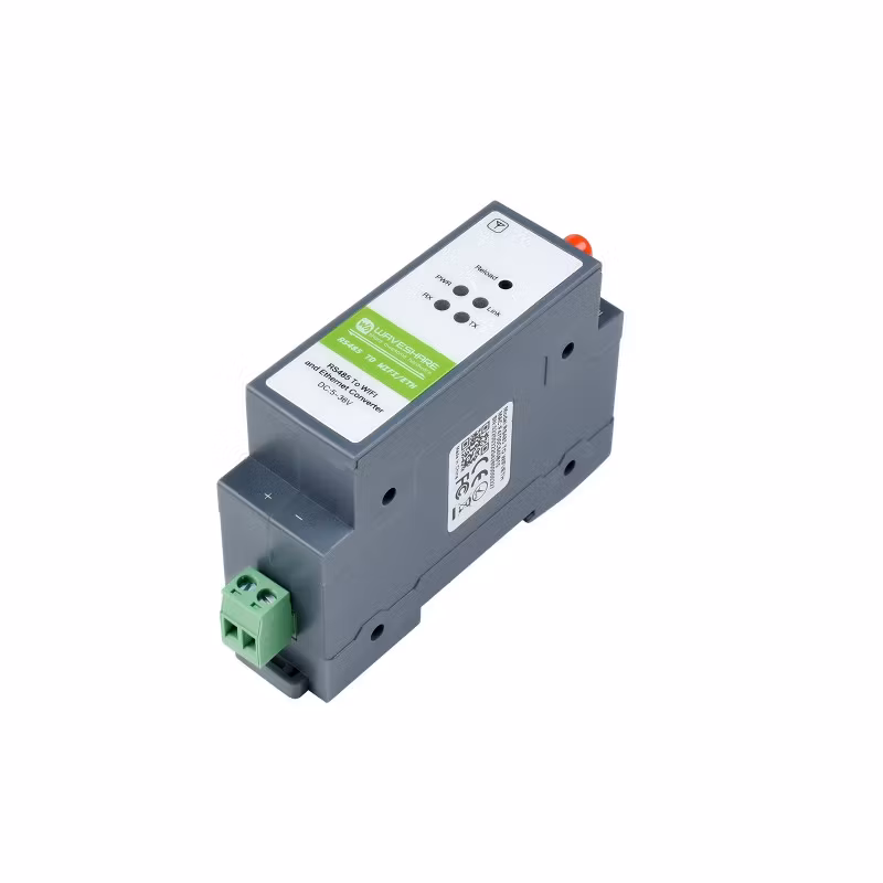 Rail-Mount Serial Server, RS485 to WIFI/Ethernet Module, Modbus MQTT Gateway