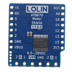 AT8870 Motor Shield v1.0.0 6.5-38V For LOLIN (WEMOS) D1 mini I2C Dual Motor