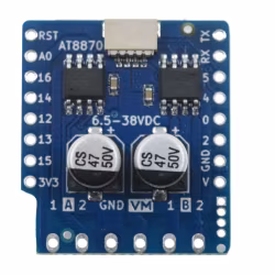 AT8870 Motor Shield v1.0.0 6.5-38V For LOLIN (WEMOS) D1 mini I2C Dual Motor