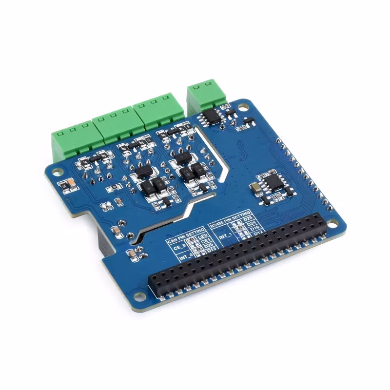 Isolated RS485 CAN HAT (B) For Raspberry Pi, 2-Ch RS485 And 1-Ch CAN, Multi Protections