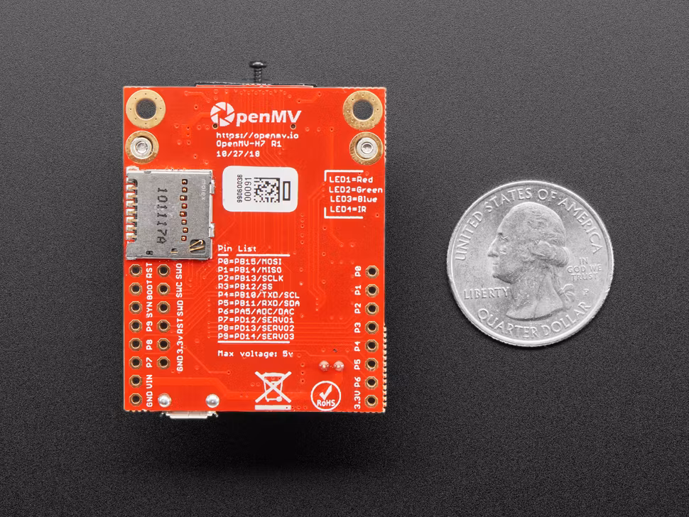OpenMV Cam H7 R1 - MicroPython Embedded Vision Machine Learning - OV7725 Image Sensor