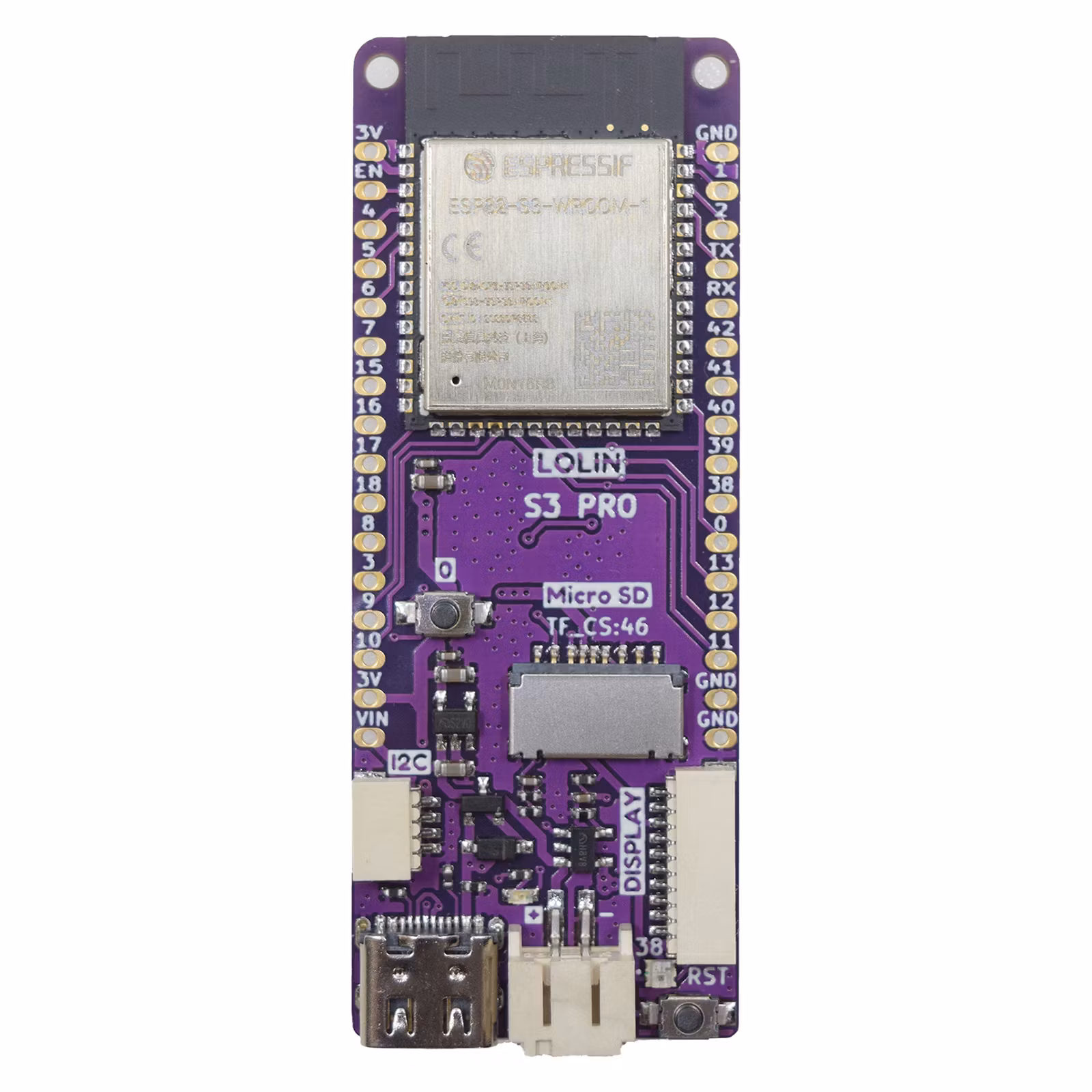 S3 Pro V1.0.0 - LOLIN WIFI BLE IOT Board based ESP32-S3 16MB