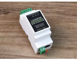 Industrial serial server, LUCKFOX RS485 to RJ45 Ethernet, TCP/IP to serial, rail-mount support, with POE function