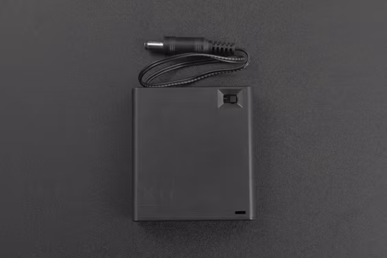 4×AA Battery Holder (with Power Switch, DC2.1 Jack, and Cover)