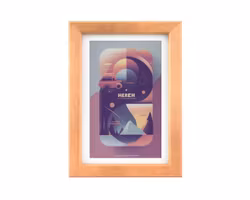 7.3inch ACeP 7-Color E-Paper with Solid Wood Photo Frame, Ultra-long Standby