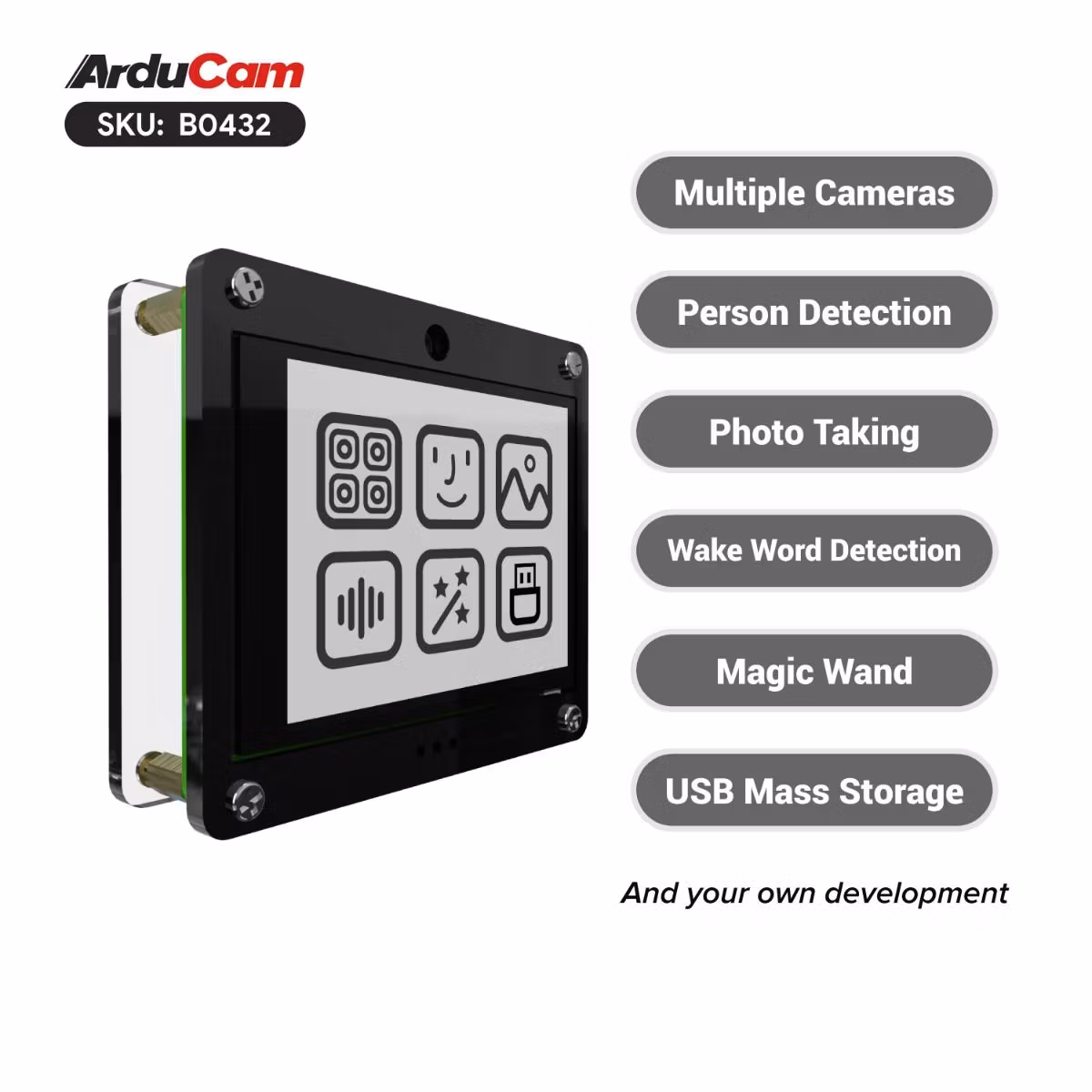Pico4ML-Pro TinyML Plug-n-Play RP2040 Dev Kit, Multiple SPI Camera Adapter